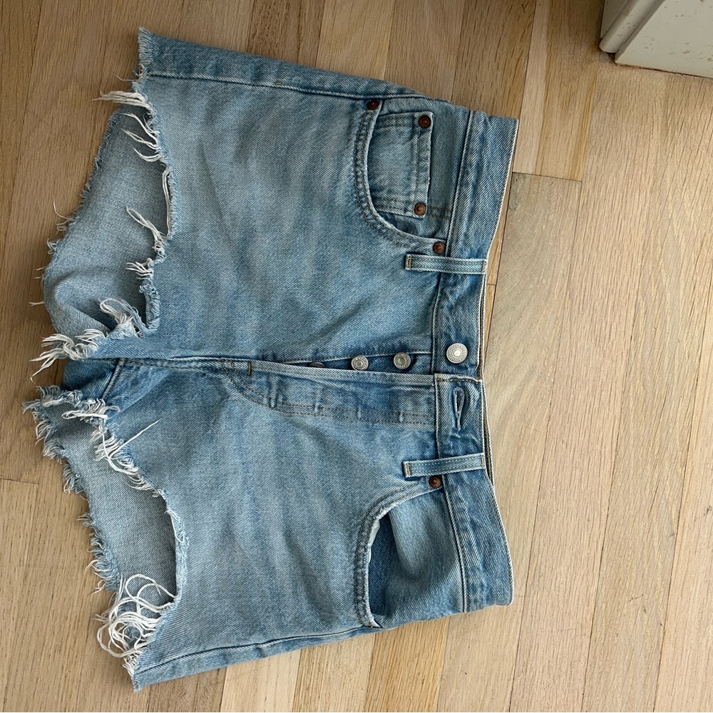 Levi's Blue Jean Shorts Distressed Cut-Offs